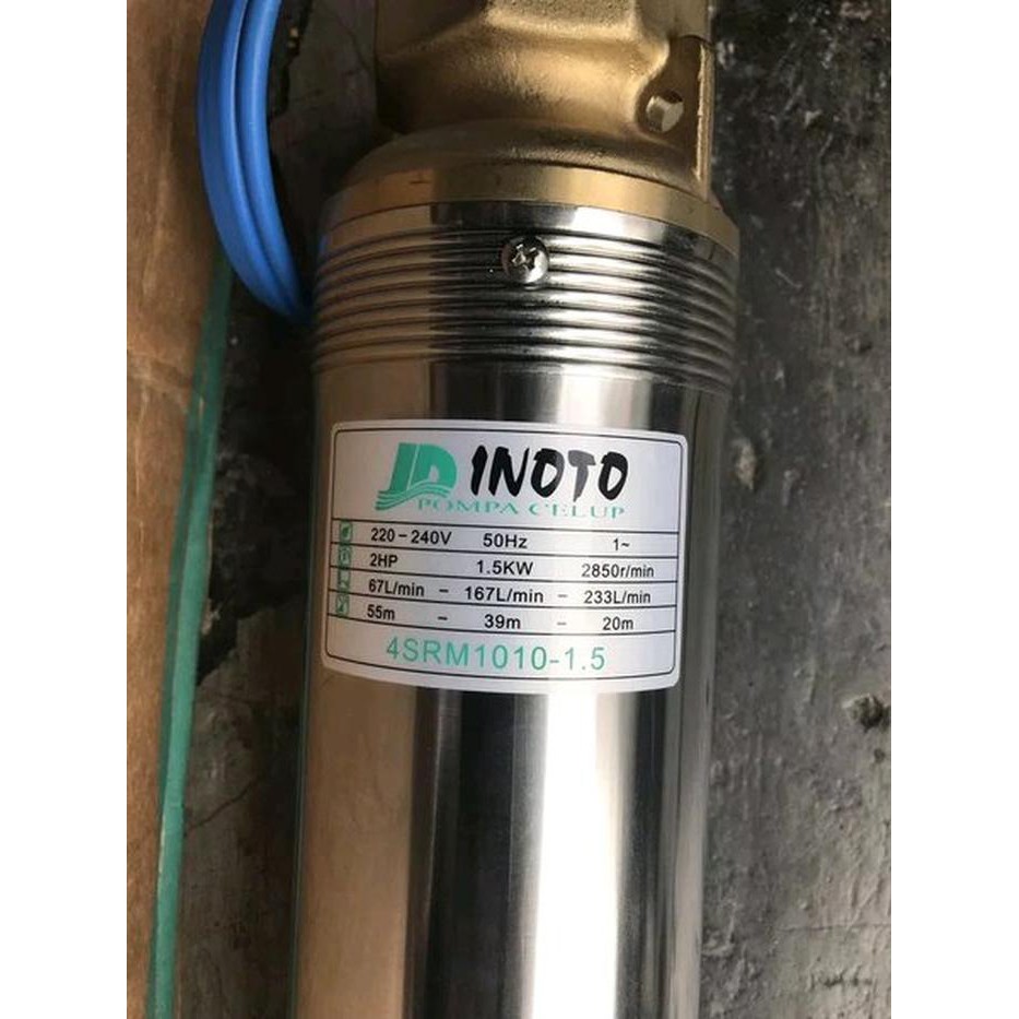 pompa air submersible 4 dim inoto 2 hp out 2 dim