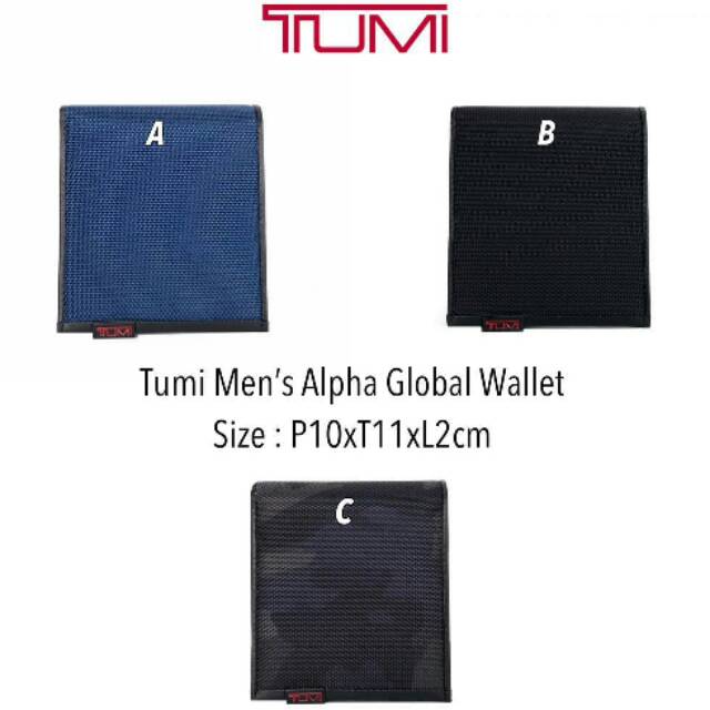Tumi men Alpha Zip Around Travel Wallet dompet original authentic asli gift