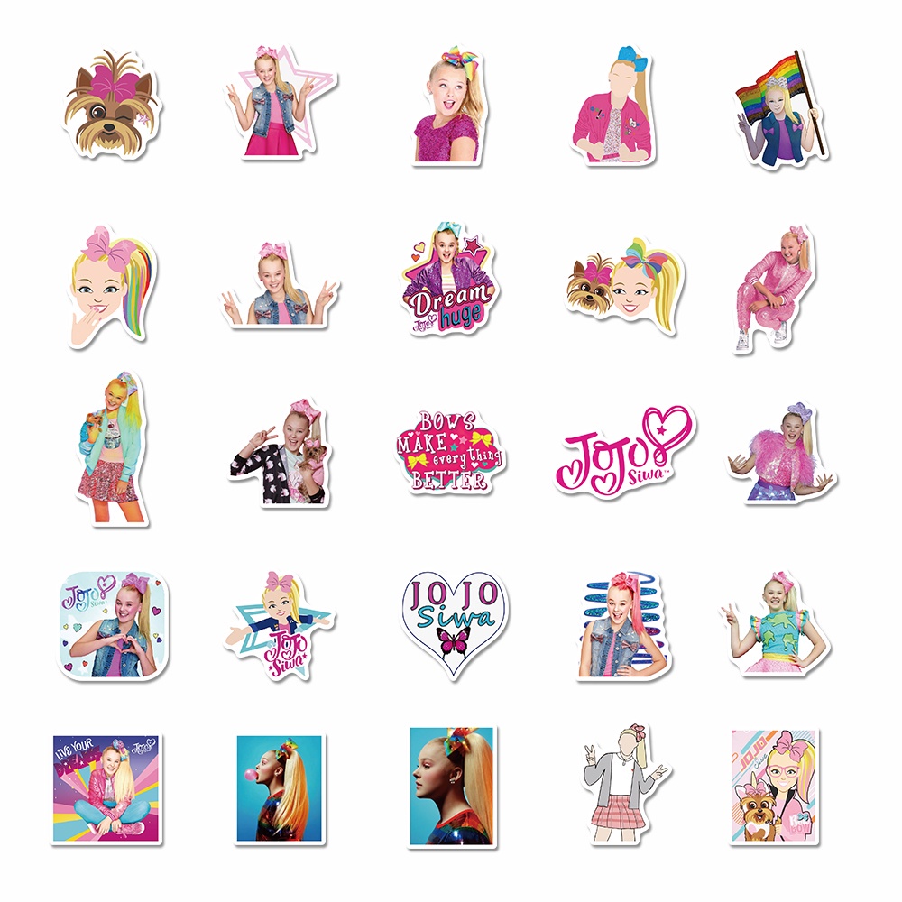 [In stock] 50 pieces of JoJo girl stickers personality fun hand account stickers box computer waterproof stickers