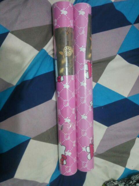 Grosir Murah - Wallpaper Sticker Dinding Hello Kitty Pink Lucu Imut 10m X 45cm