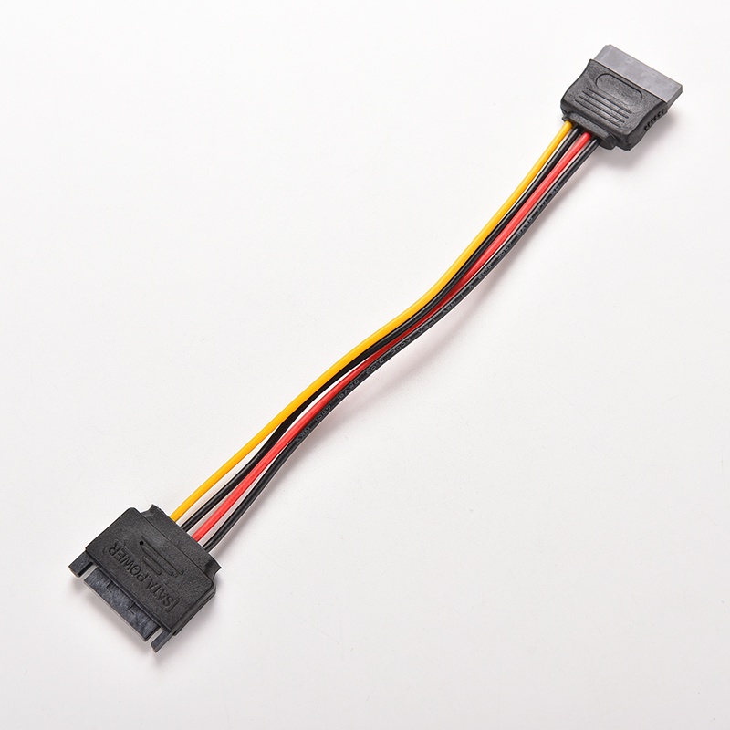 {LUCKID}8 Inches Male to Female 15 Pin 15P SATA Power Extension Cable