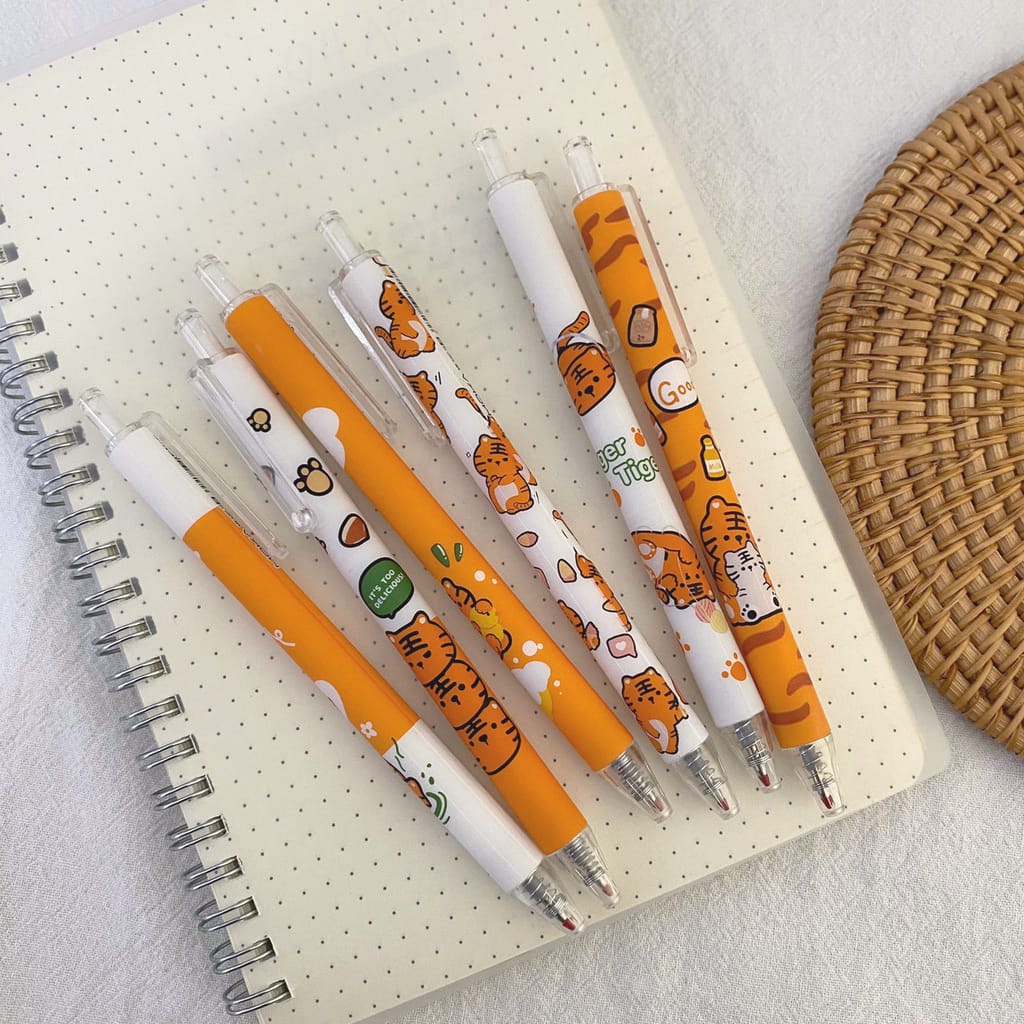 

1 Pcs Pulpen Motif Tiger Pulpen Retractable Pulpen Cetekan