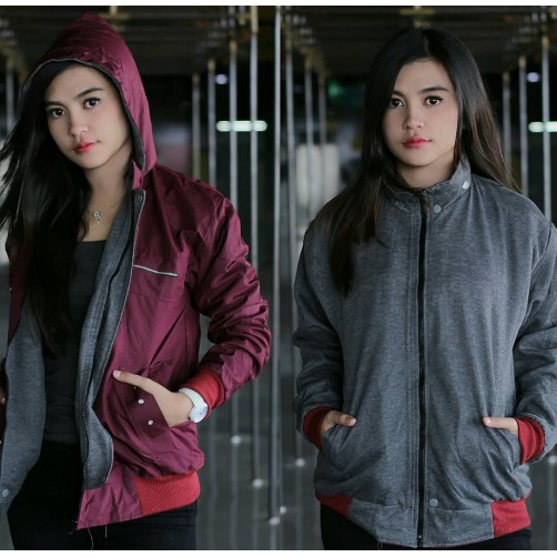 Jaket Wanita Parasut Bolak-balik Despo Jaket