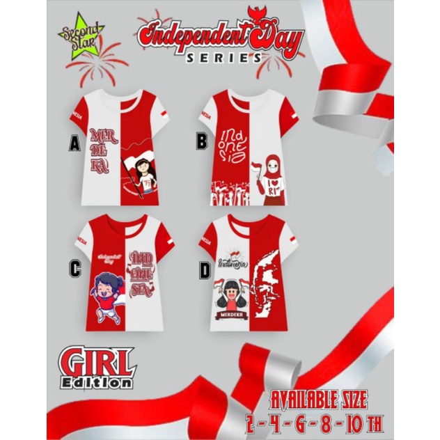 Kaos Kemerdekaan Second Star Girl