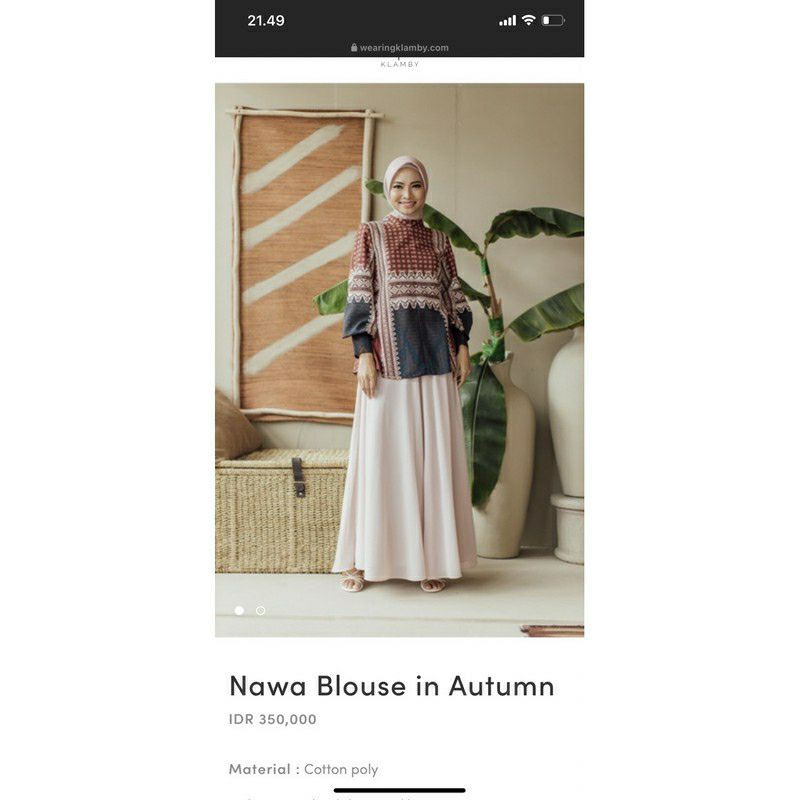nawa blouse in autum by Wearing Klamby