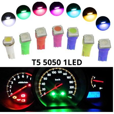 Lampu led t5 Speedometer Dashboard Motor Mobil 5050 Speedo Bright