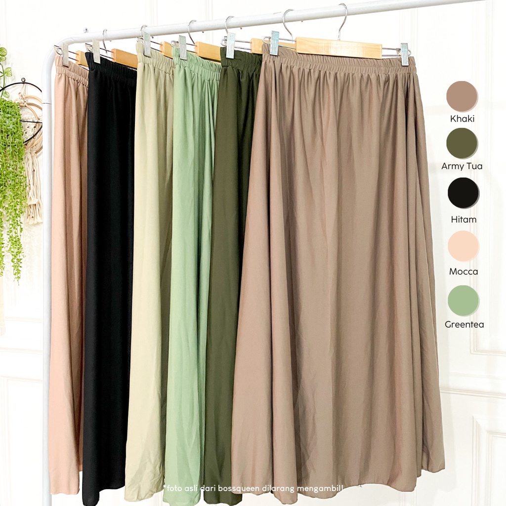 ROK POLOS WANITA / BASIC SKIRT / ROK WANITA / ROK MUSLIMAH ( 100% ORIGINAL )