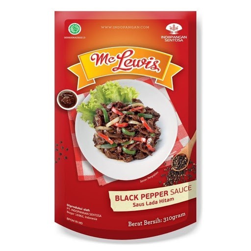 Mclewis Blackpepper 310gr / Saus Lada Hitam