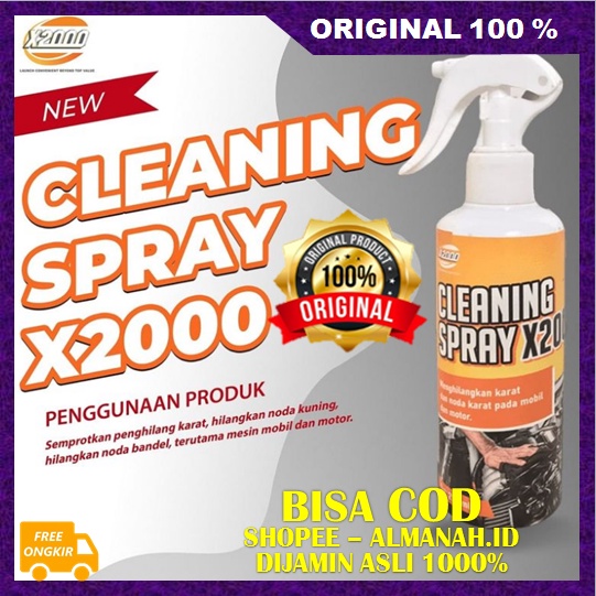 [BISA COD] Cleaning Spray X2000 Spray Penghilang Noda Membandel ASLI