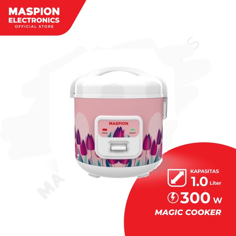 MAGIC COM RICE COOKER MASPION MRJ 1003 MRJ1003 1 0,6 LITER 1L 0,6L MOTIF BATIK PINK LUCU IMUT CANTIK