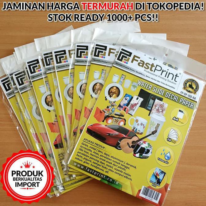 

BERGARANSI Fast Print Kertas Water Slide Decal Paper Ukuran A4 100 Gram