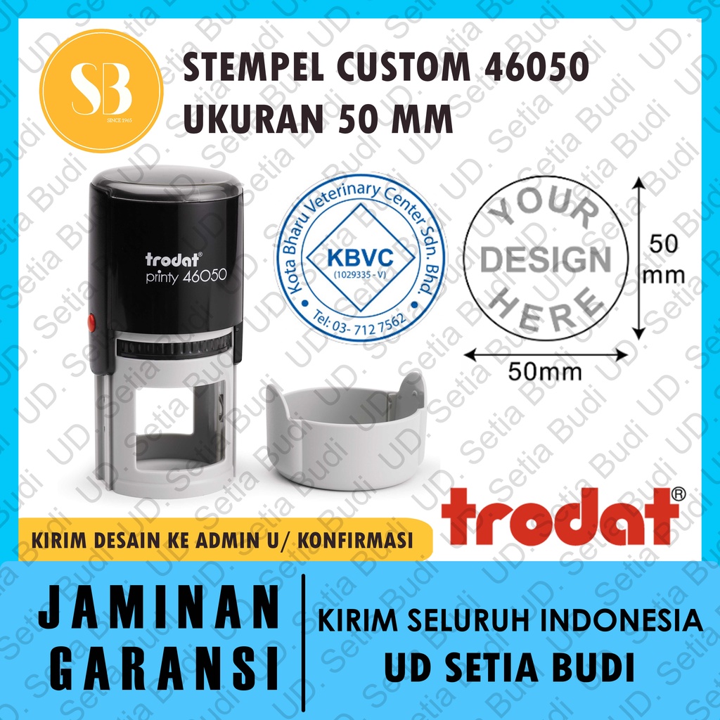 Stempel Trodat Printy Custom 46050 ukuran ǿ 50 mm