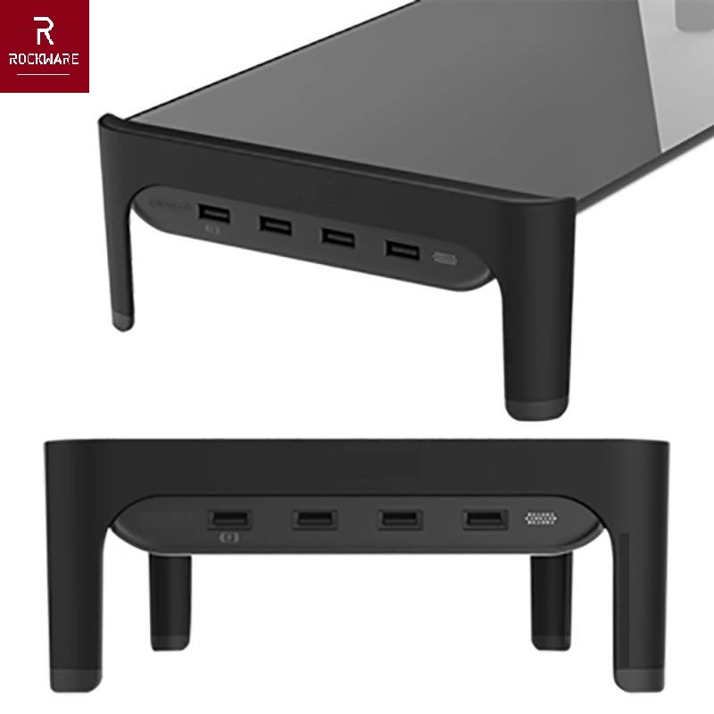 ROCKWARE RW-BL-501LU3 - Laptop Stand Space Bar Desk 4 Ports USB 3.0