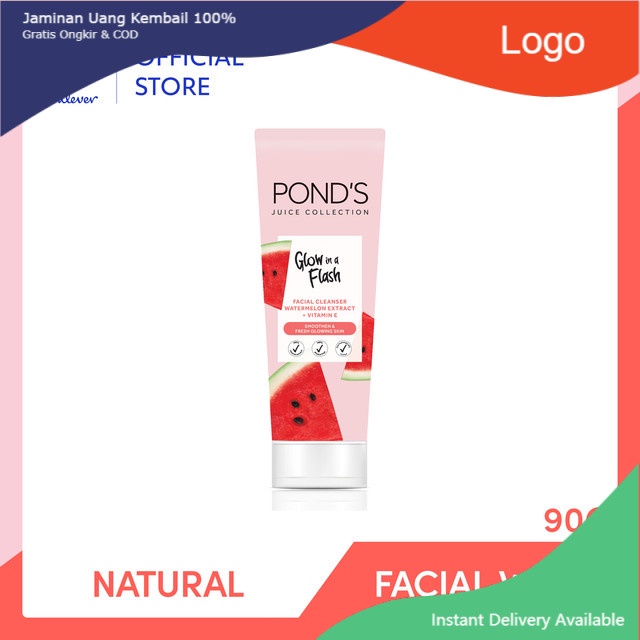 Ponds Juice Collection Cleanser Watermelon Extract 90g - Sabun Cuci Muka