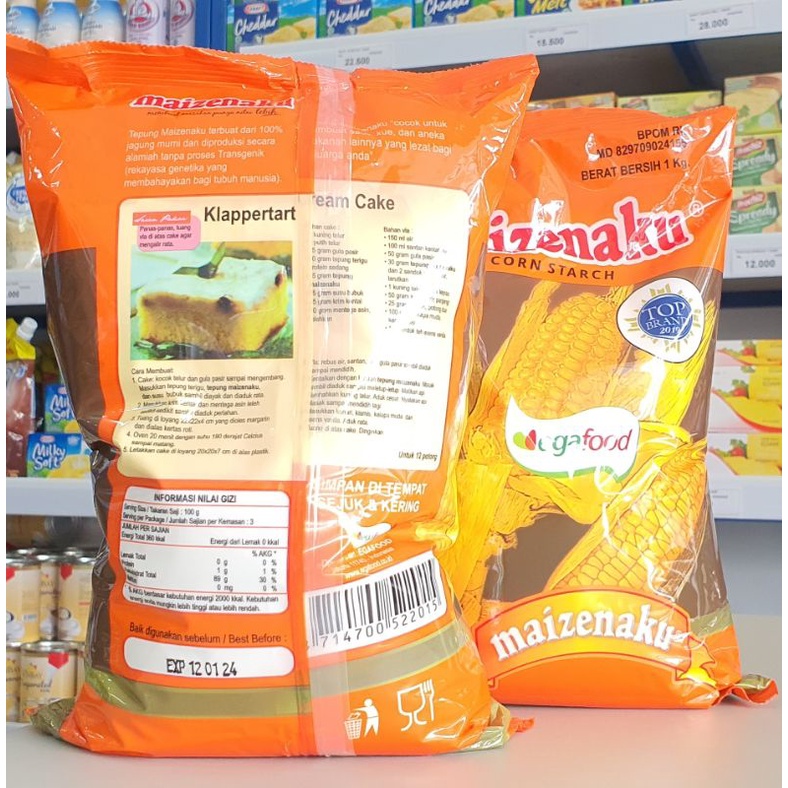 

ADY78 Maizenaku 1Kg / Tepung Maizena / Corn starch / Tepung Pati Jagung