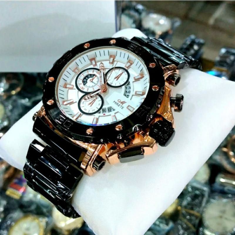 Jam Tangan Anti Air Keren Habis [mirete original] jam tangan pria water resistant //tanggal hari aktif//terbaru//terlaris//jam tangan pria model Quartz sporty //jam tangan cowok murah//strap stainliss anti karat