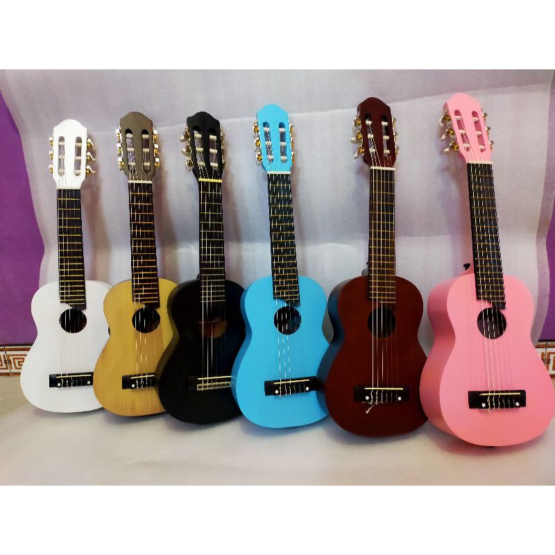 gitar lele pemula  senar nilon murah bonus pick/gitar mini/ukulele senar 6
