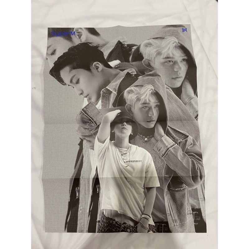 super one folded poster unit b ver. lucas baekhyun mark superm