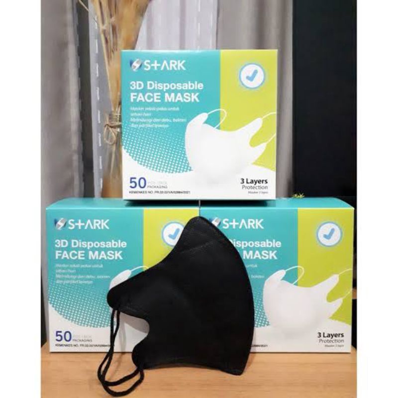 Masker Duckbill Stark isi 50 pcs - HITAM