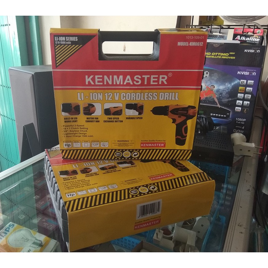 Bor Baterai Cas Cordless Drill 10mm Kenmaster 12v