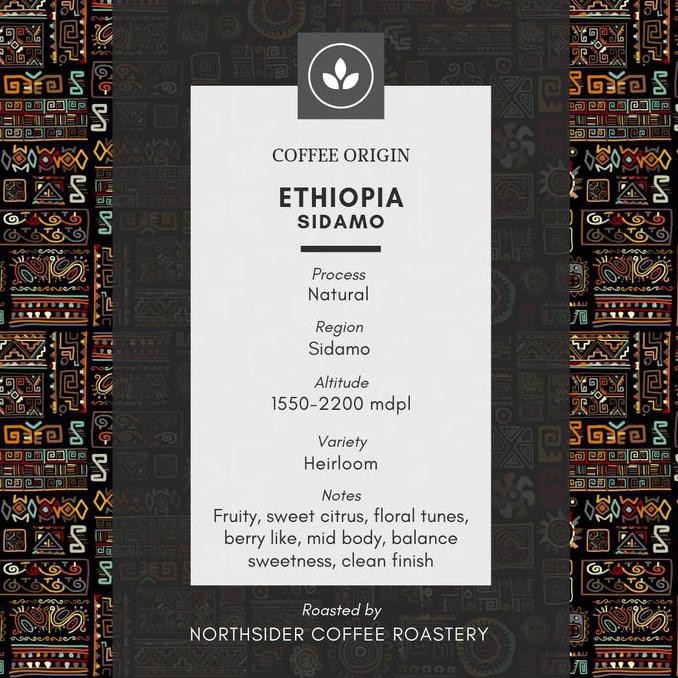 

Kopi- BIJI KOPI ARABICA ETHIOPIA SIDAMO NATURAL - 200GR NORTHSIDER COFFEE - BIJI KOPI -Biji-Kopi.