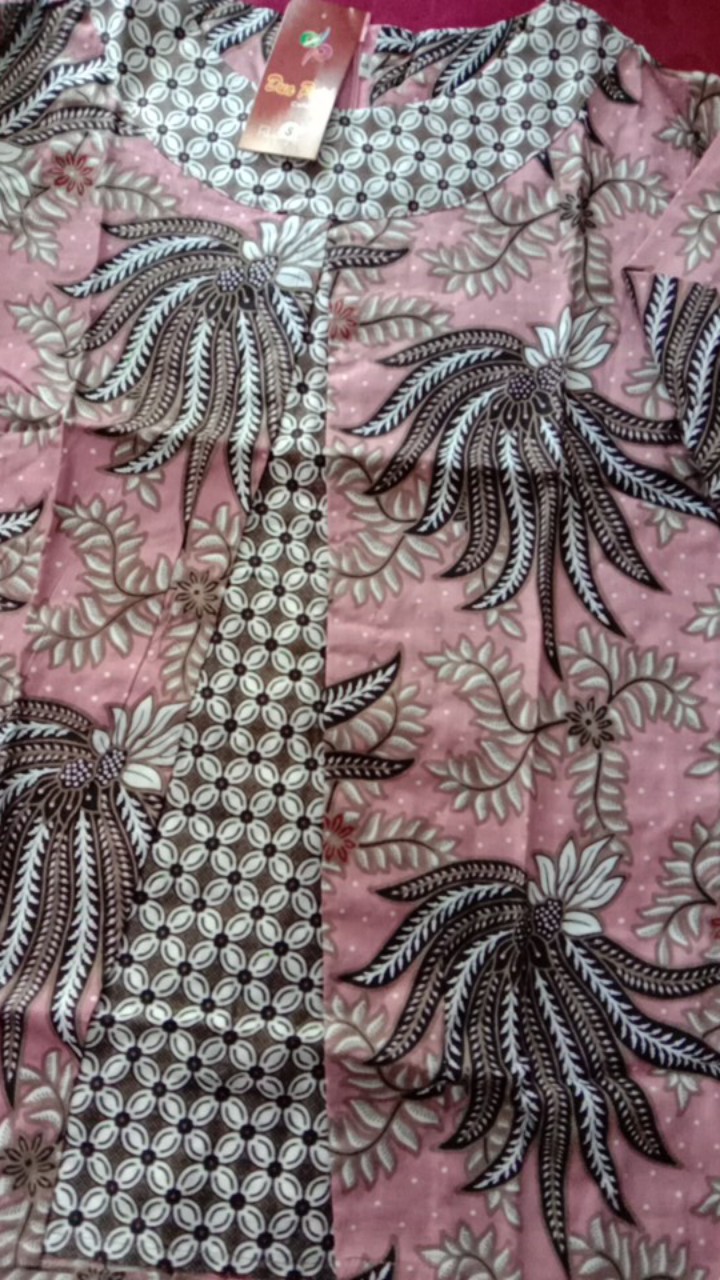 Atasan Batik Wanita Blouse Bolero Pink Terbaru Modern