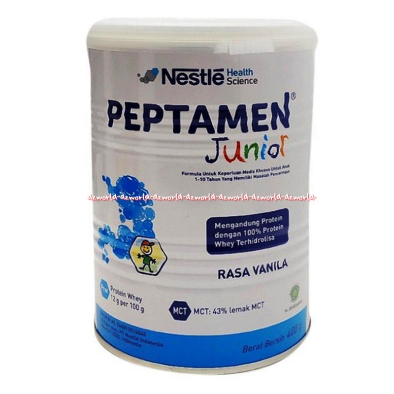 Peptamen Junior 400gr Nestle Susu Kemasan Kaleng Tin Rasa Vanila Susu Dengan Gizi Lengkap Peptament