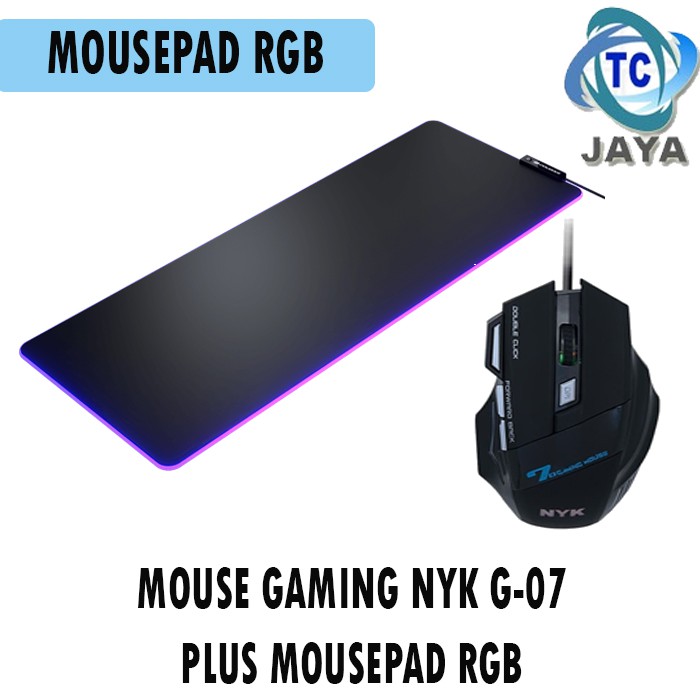 Mousepad GAMING RGB 80 X 30 CM Plus Mouse NYK For Gaming G-07 Blue