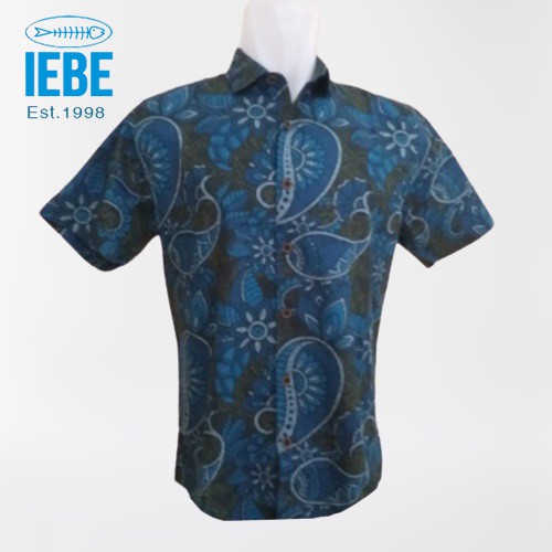 

IEBE Kemeja Pria Lengan Pendek Kasual K3BH8015