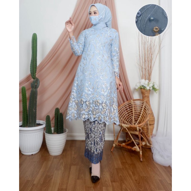 KEBAYA SET  TUTON AZKIA//KEBAYA MODERN//KEBAYA WISUDA/KEBAYA TERBARU