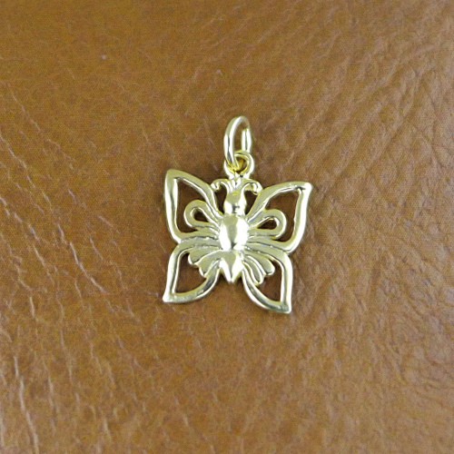 Bandul Charm Kupu Kupu Perak Asli Bahan Craft Anting Bandul Charm Kupu Kupu Perak Asli Bahan Craft Anting