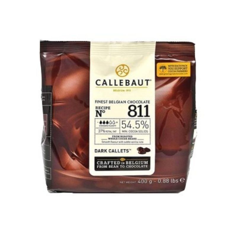 

CALLEBAUT DARK COIN 811 KEMASAN POUCH 400GRAM
