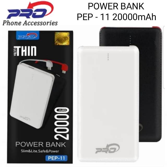 POWERBANK/CUCI GUDANG/PROMO POWERBANK/PB PRO SLIM PEP-11 LED 20000MAH