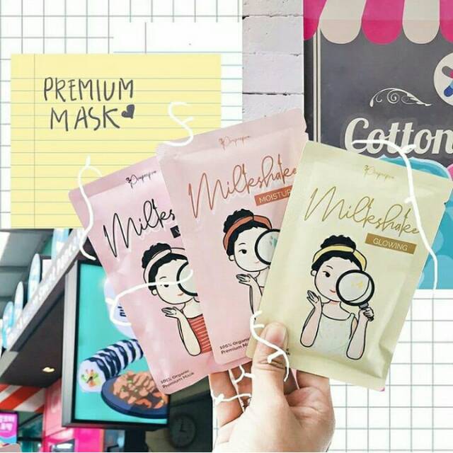 (RESMI RESELLER) Premium masker milkshake by poupeepou
