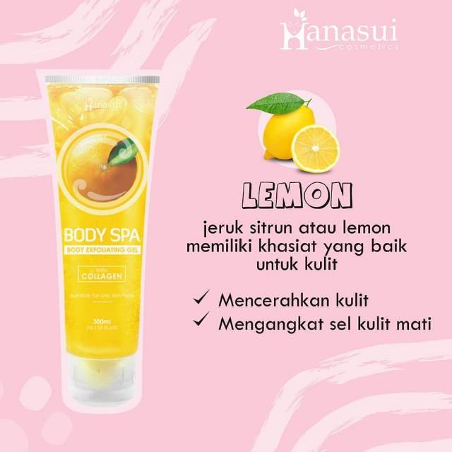 Hanasui (✔️BPOM) Body Spa Exfoliating Gel 300ml | gel perontok daki bolot (KIM)