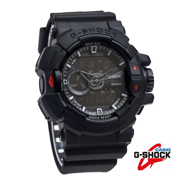 READY 9 WARNA JAM TANGAN CASIO G-SHOCK GBA-400 FULL BLACK GSHOCK G-MIX # GK004 #