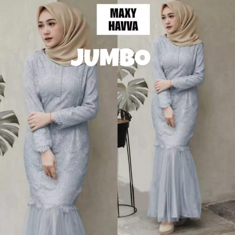 MAXY HAVVA, BRUKAT PREMIUM, GAMIS HIJAB MUSLIM, MAXY DRESS