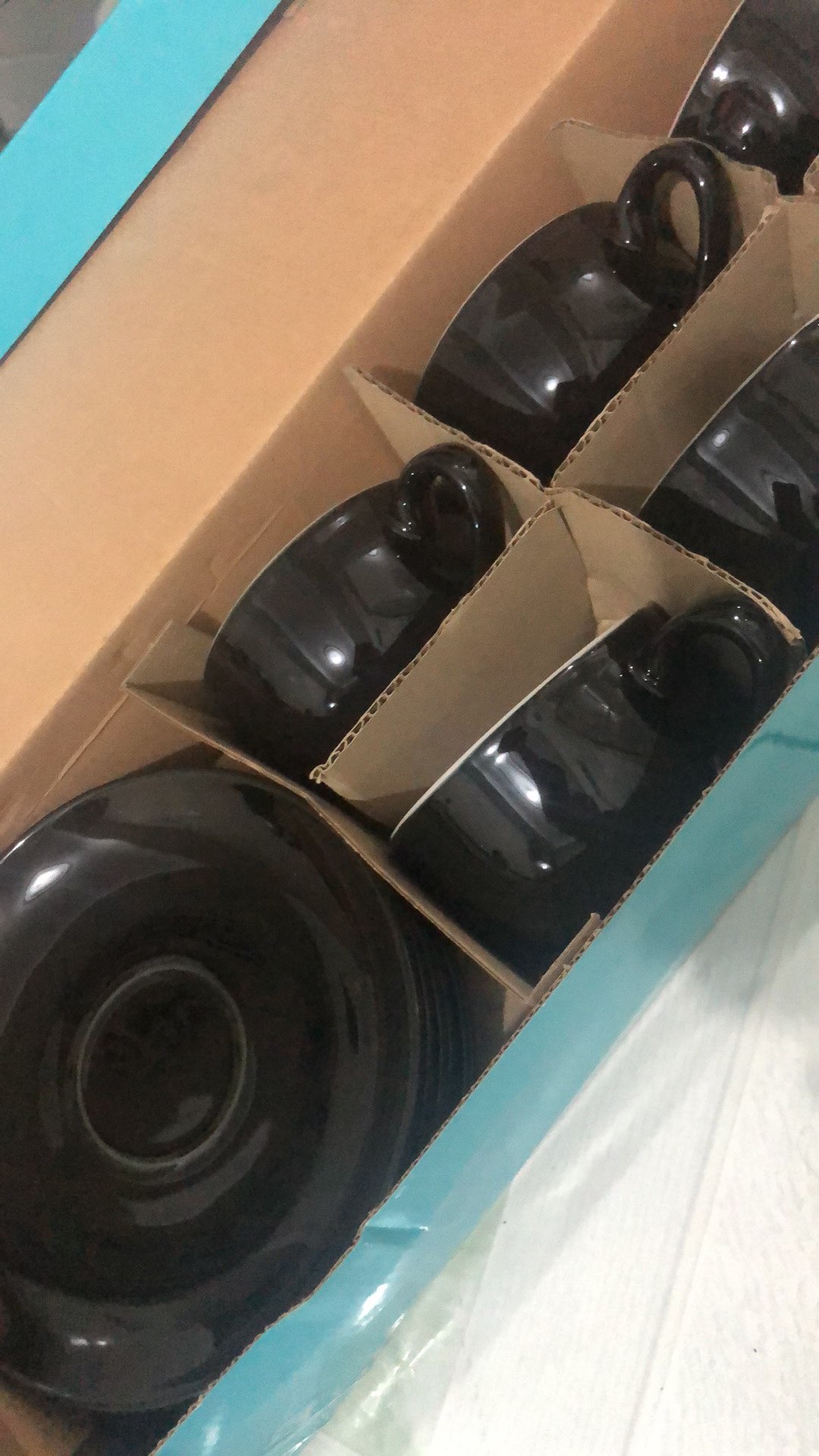 Cangkir Set Cafe Hitam 6 Pasang