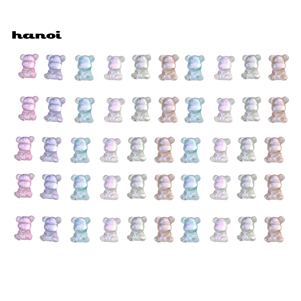 Han_ 50Pcs / Set Kutek Gel UV Untuk Dekorasi Nail Art / Manicure