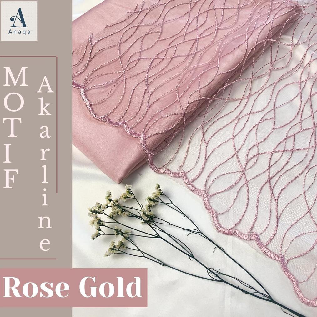 Meter Kain Brukat Premium / Brokat Tile Prancis Bahan Kebaya Akar Line Motif