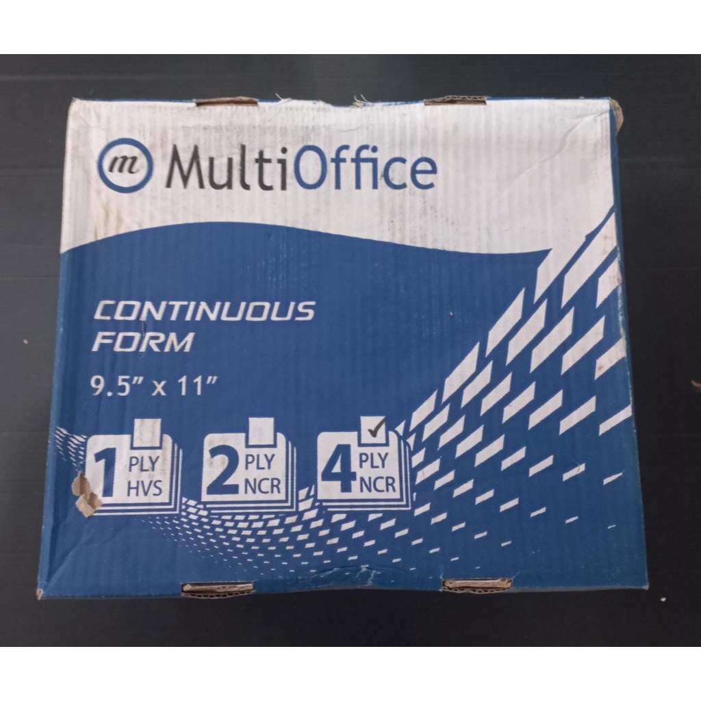 

Continuous Form 4 ply PRS Multi Office ( Bagi 2 ) 9.5" x 11" l 500 set / 4 ply Bagi 2 Multi Office
