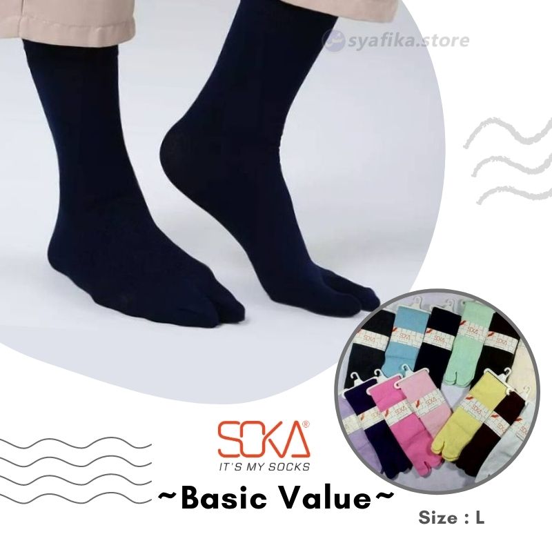 Kaos Kaki SOKA Jempol Value - Basic Warna Polos Size L