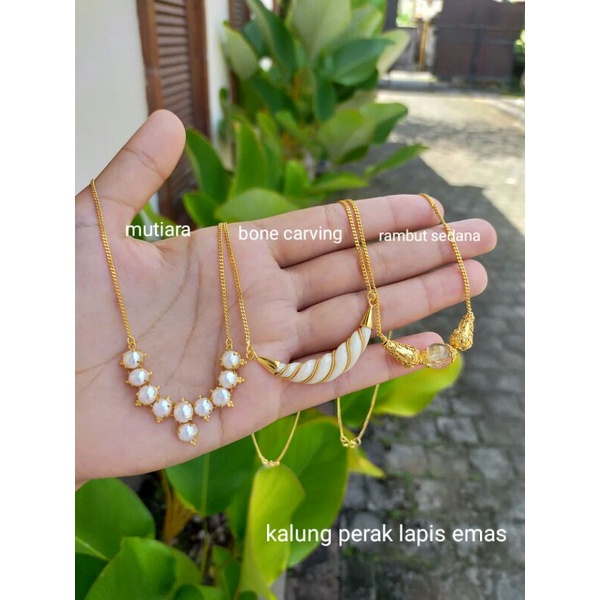 perhiasan jawan pasir perak lapis emas set