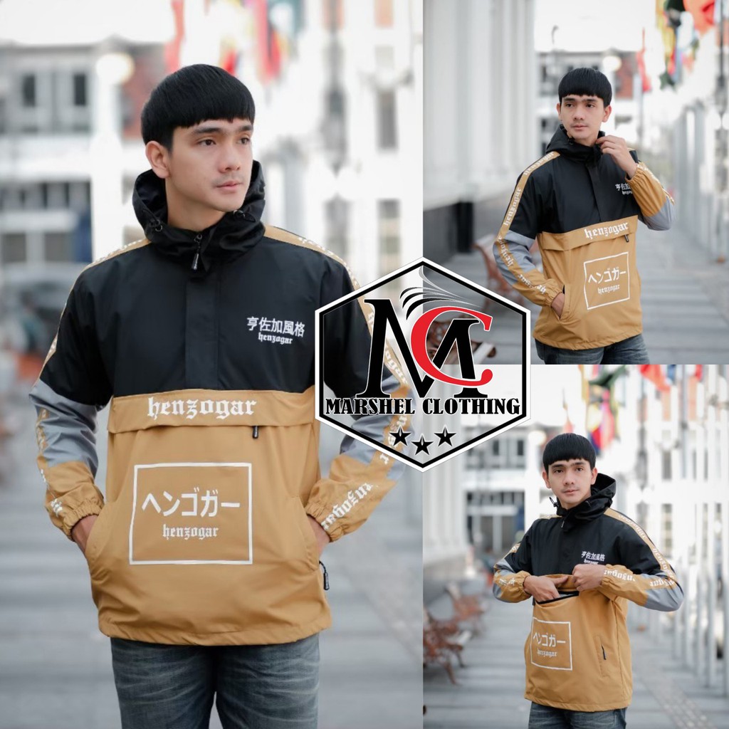 RCL - Jaket Cagoule Pria HGR - Jaket Parasut Saku Depan Terlaris