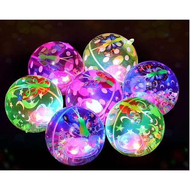 TBOSS Mainan Anak Bola Bekel LED Bola Karet / Mainan Bola LED Satuan