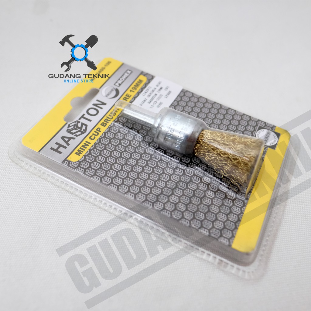 Sikat Gerinda Mini Prohex Hasston Model Tabung 19mm - Sikat Baja Hasston Prohex 19 mm 3450-106