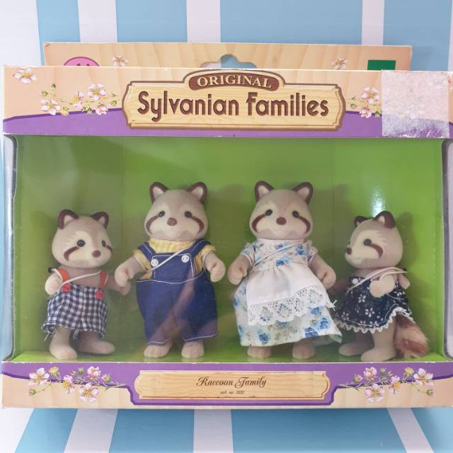 Sylvanian racoon family