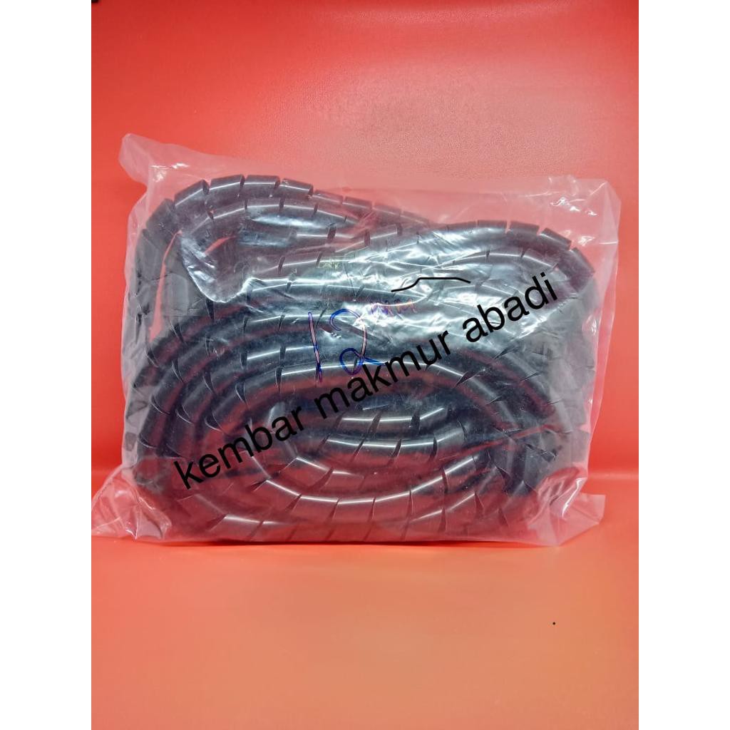 Kabel Spiral Hitam KS 12 / Spiral Kabel KS-12 / Perapih Kabel KS-12 POLOS / Pelindung Kabel KS12