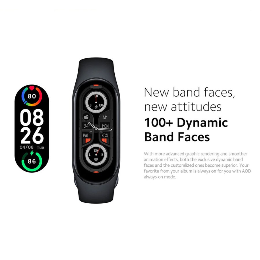 Xiaomi Mi Band 7 Smart watch Band Blood Oxygen Monitor Non NFC Garansi 1.62&quot; Waterproof 5 ATM Jam Tangan Pintar Olahraga  100+ Watch Face