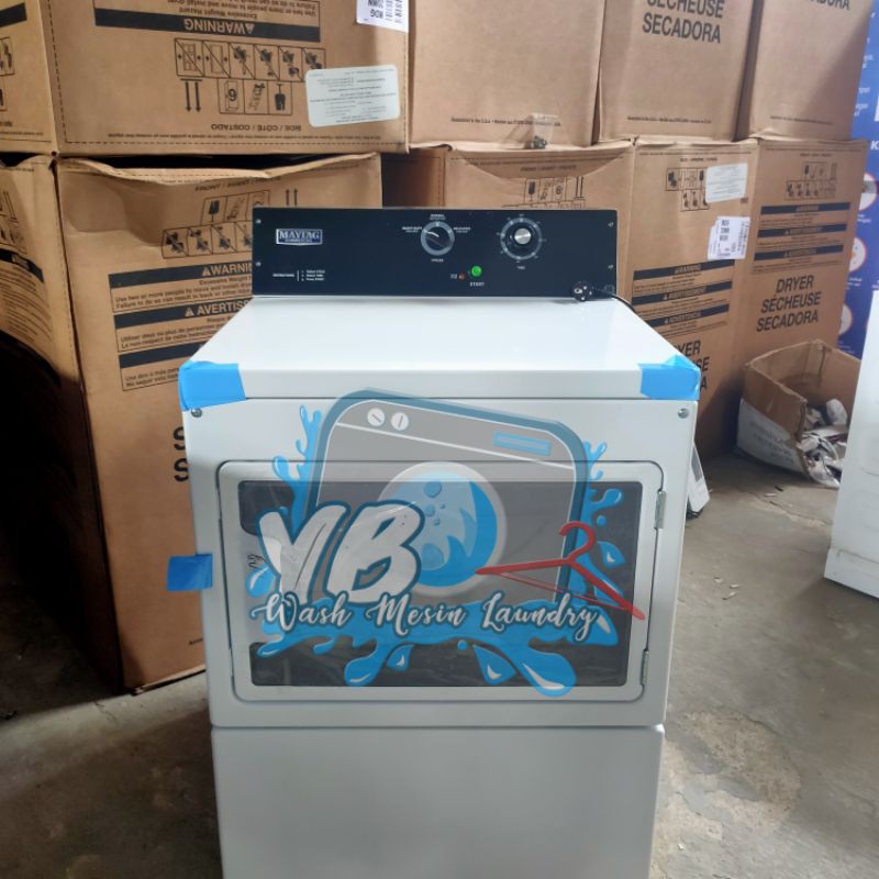 Mesin Pengering Pakaian Maytag MDG20MNWGW Pintu Kaca 15kg - Laundry